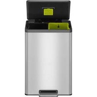 Poubelle à pédale Ecocasa II Recycling Step Bin 20+20 L inox - Image 7