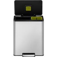 Poubelle à pédale Ecocasa II Recycling Step Bin 36+24 L inox - Image 5