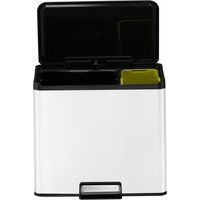 Poubelle à pédale Essential Recycler Step Bin 20+9 L blanc - Image 7