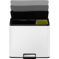 Poubelle à pédale Essential Recycler Step Bin 20+9 L blanc - Image 4