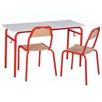 Lot de 15 tables Romane + chaises Etude 4 pieds - Manutan Expert - Image 3