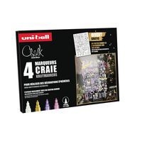 Coffret 4 marqueurs craie thème fêtes - Image principale