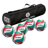 Lot de 5 ballons de volley Molten V5M5000 + sac de rangement - Image principale