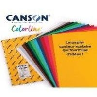 Paquet 25 feuilles colorline canson 50x65 cm 150g 12 couleurs assorties - Image principale