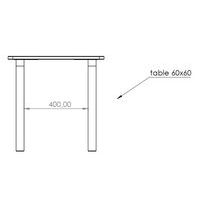 Table carrée Filou 60x60 cm  - Manutan Expert - Image 2