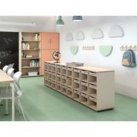 Armoire Emilie avec 5 étagères blanc-MIRPLAY School - Image 2