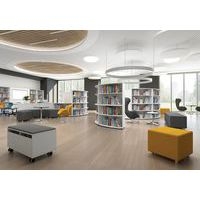 Meuble de rangement incurvé Marie avec 2 compartiments blanc-MIRPLAY School - Image 5