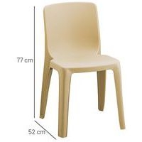 Chaise empilable Denver, M2, beige - Image 4