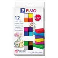 Lot de 12 blocs FIMO 25 g couleurs basiques assorties - Image principale