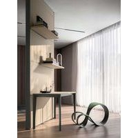 Siège assis debout Moon en résine Beige assise gris foncé - Image 3