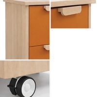 Meuble Filou 6 tiroirs sur roulettes orange de Sienne - Image 2