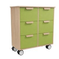 Meuble Filou  6 tiroirs sur roulettes vert pomme - Image 4