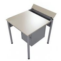 Table informatique Figura stratifié avec goulotte - Manutan Expert - Image 2