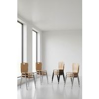 Lot de 6 chaises Narval piètement noir coque hêtre - Image 3