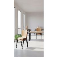 Lot de 6 chaises Narval piètement noir coque hêtre - Image 2