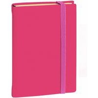 Carnet de note 15 ligné en soie avec élastique corail - Image principale