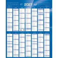 Lot de 10 Calendrier annuel vertical fr bleu par 10 - 43x55cm - Image principale