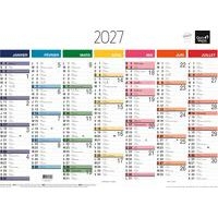 Lot de 10 Calendrier banque fr arc en ciel par 10 - 55x40,5cm - Image principale