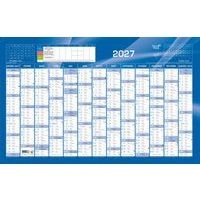 Lot de 10 Calendrier annuel horizontal fr bleu par 10 - 65x43cm - Image principale