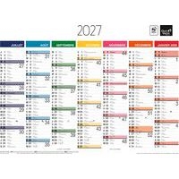 Lot de 10 Calendrier banque fr arc en ciel par 10 - 55x40,5cm - Image 2