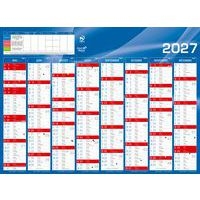 Lot de 10 Calendrier 2024-25 BANQUE SEPT/DEC 55X40,5 Bleu par 10 - Image 2