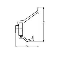 Portemanteau mural Bois 4 patères Argent - Image 3