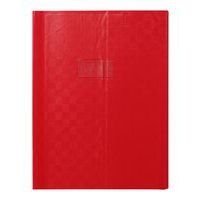 Protège-cahier grain madras 22/100ème 24x32 cm rouge - Image principale