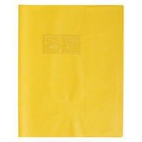 Protège-cahier grain cuir 20/100e 17x22 cm jaune - Image principale