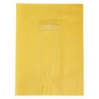 Protège-cahier grain cuir 20/100ème 24x32 cm jaune - Image principale