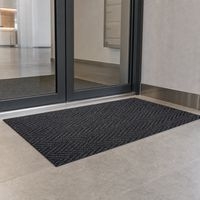 Tapis d'entrée polypropylène à chevrons 90 x 60 cm Anthracite - Image 6