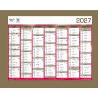 Lot de 10 Calendrier banque fr or par 10 - 27x21cm - Image 2