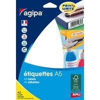 Etui A5 de 1792 étiquettes blanches multi-usages 12 x 18,3mm - Image principale