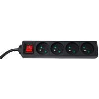 Multiprise 4 prises avec interrupteur noir - 4,0 m - Image 5