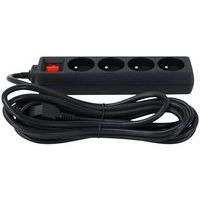 Multiprise 4 prises avec interrupteur noir - 4,0 m - Image 6