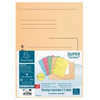 Paquet 25 chemises 2 rabats super 210g 24 x 32 cm coul ass - Image 3