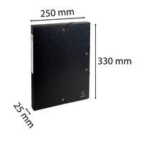 Boite de classement exabox carte lustrée dos 25 mm noir - Image 2