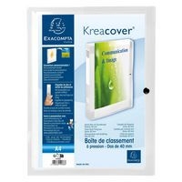 Boite de classement à pression transparente d40 mm blanc - Image principale