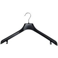 Lot de 10 cintres SJ45 en plastisque sans barre de pantalon noir - Image principale