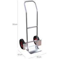 Diable alu - Roues caoutchouc - Force 200 kg - Image 3