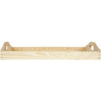 Plateau rectangulaire en bois à décorer 395 x 240 x 25 mm - Image principale