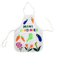 Tablier enfant 100% coton écru 43 x 55 cm - Image 2