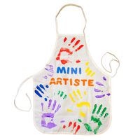Tablier enfant 100% coton écru 43 x 55 cm - Image 4