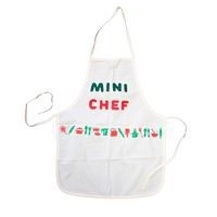 Tablier enfant 100% coton écru 43 x 55 cm - Image 3