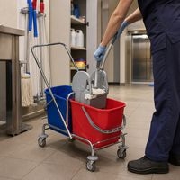 Double seau roulant chromé - 30 et 50 L - Image 2