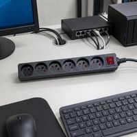 Multiprise 6 prises avec interrupteur noire - 4,0 m - Image 3