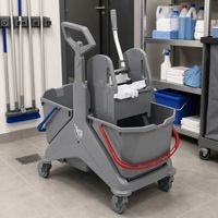 Chariot de lavage Nickita 2x25L et cassette de rangement - TTS - Image 2