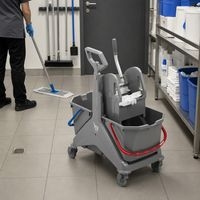 Chariot de lavage Nickita 2x25L et cassette de rangement - TTS - Image 3