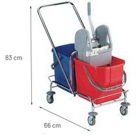 Double seau roulant chromé - 30 et 50 L - Image 3