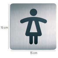 Plaque signalétique acier toilettes dames - Image 2