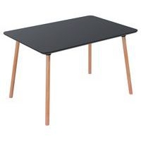 Table réunion Palas 80X120 cm pied hêtre plateau Noir - Image principale